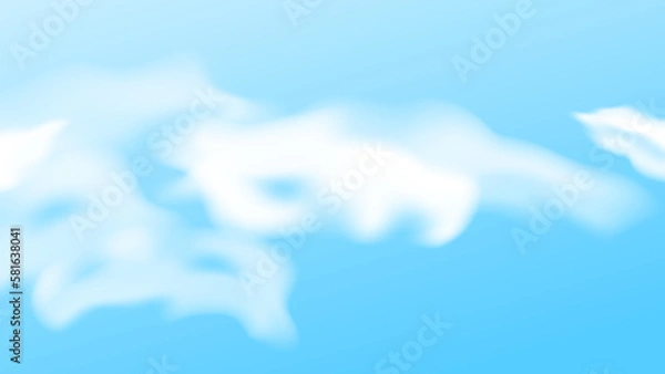 Fototapeta Abstract blue background with white cloud