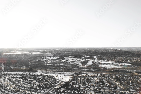 Obraz aerial view of city