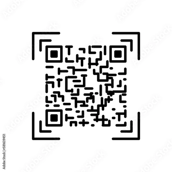 Obraz QR code icon to quickly scan data such as barcodes