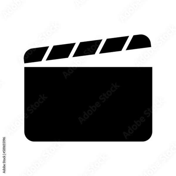 Obraz clap board icon or logo isolated sign symbol vector illustration - high quality black style vector icons
