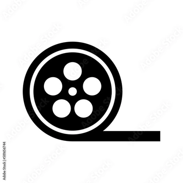 Obraz film reel icon or logo isolated sign symbol vector illustration - high quality black style vector icons
