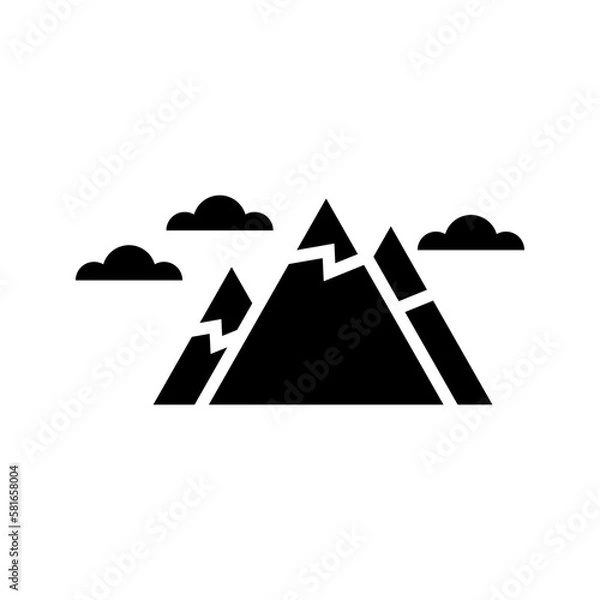 Obraz mountains icon or logo isolated sign symbol vector illustration - high quality black style vector icons
