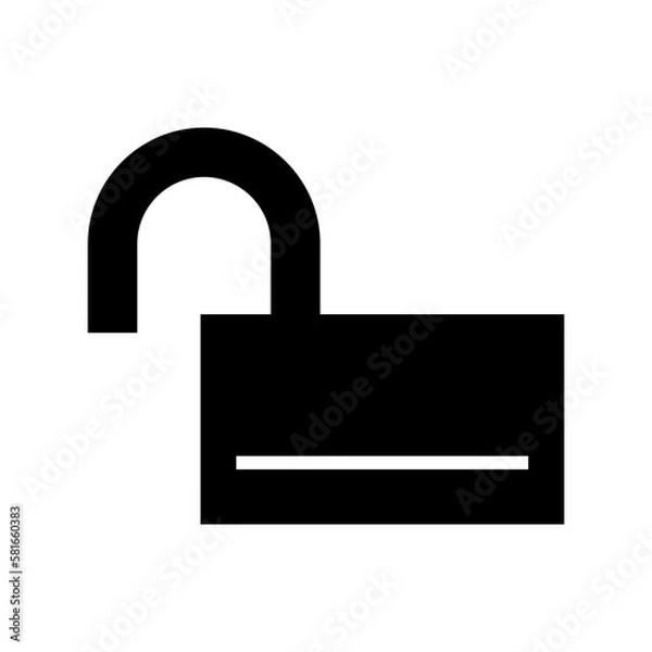 Obraz unencrypted icon or logo isolated sign symbol vector illustration - high quality black style vector icons
