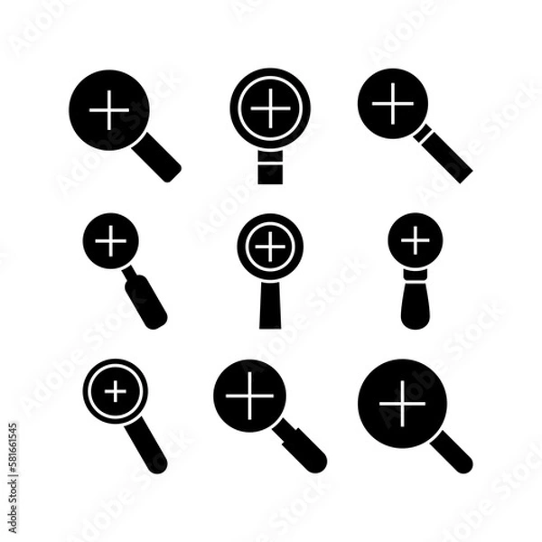 Obraz zoom in icon or logo isolated sign symbol vector illustration - high quality black style vector icons
