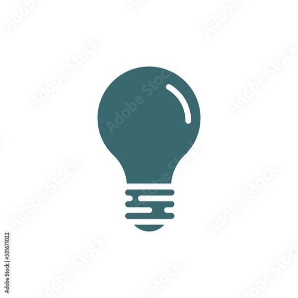 Fototapeta bulb icon. Filled bulb icon from startup and success collection. Glyph vector isolated on white background. Editable bulb symbol can be used web and mobile