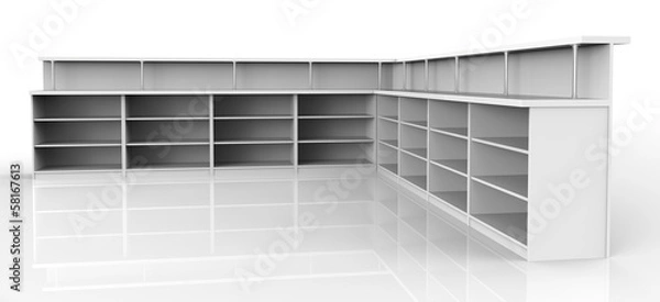 Fototapeta Empty shelves