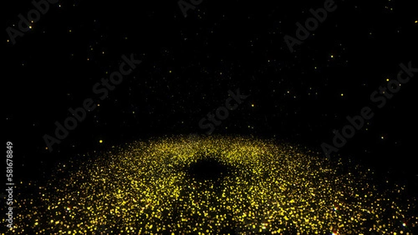 Obraz circle floor particles explosion and dust abstract background.