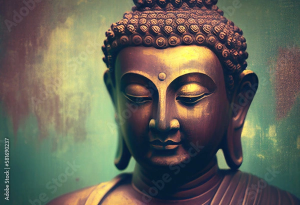 Obraz Buddha statue, Oil Painting, Generative AI