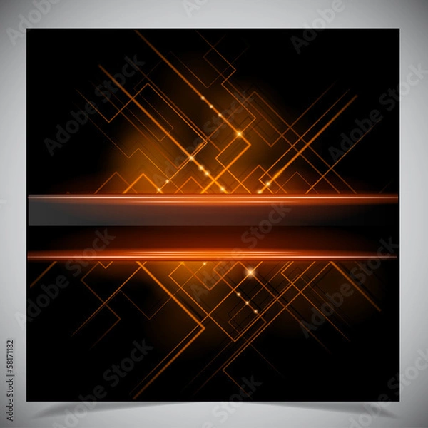 Obraz Smooth colorful abstract techno background