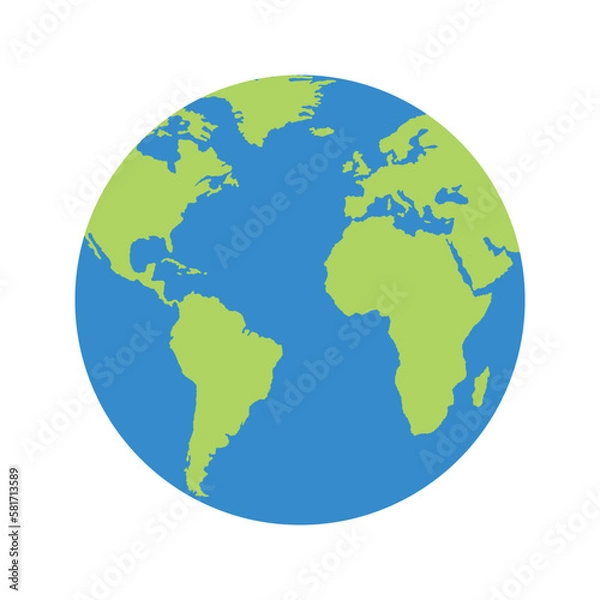 Fototapeta Earth globes isolated on white background. Vector illustration.