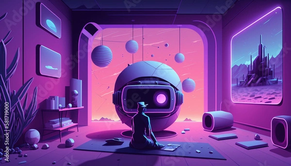 Fototapeta メタバース_metaverse_generative ai