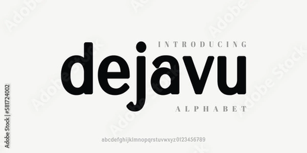 Fototapeta dejavu. Modern Bold Font. Regular Italic Number Typography urban style alphabet fonts for fashion, sport, technology, digital, movie, logo design, vector illustration
