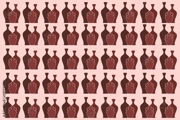 Obraz Greek key Versace pattern design with geometric shapes background 