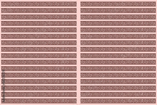 Obraz Greek key Versace pattern design with geometric shapes background 