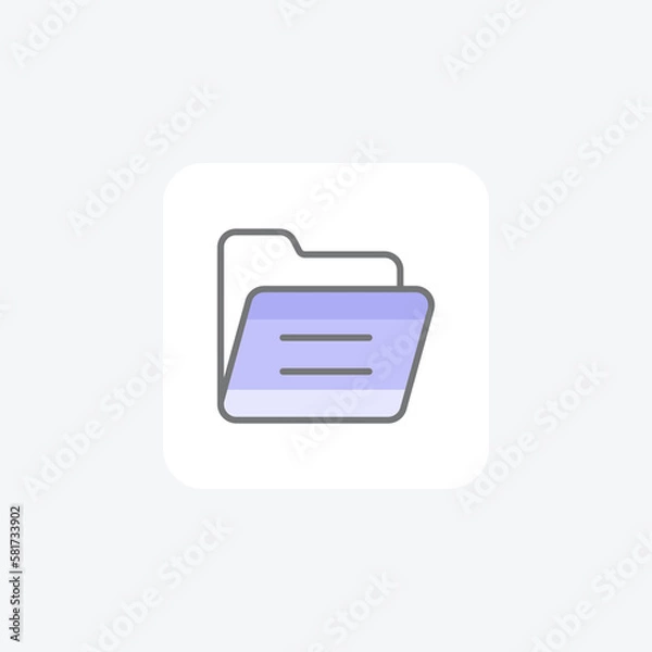 Fototapeta Download, folder, fully editable vector fill icon


