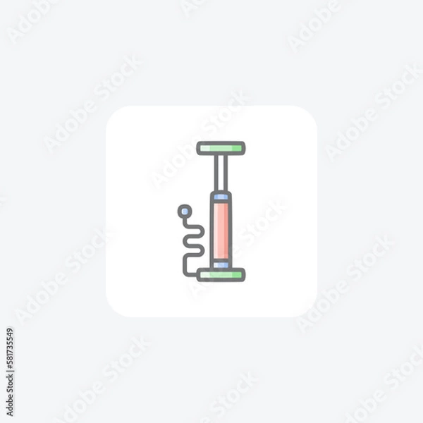 Fototapeta Jackhammer, power tool fully editable vector fill icon

