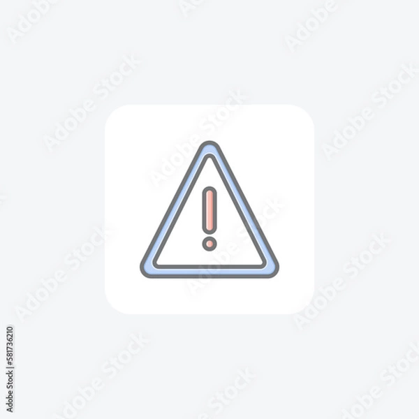 Fototapeta Caution, danger fully editable vector fill icon

