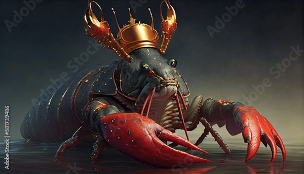 Obraz Lobster king created with Generative AI