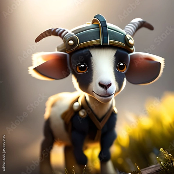 Fototapeta goat with horns