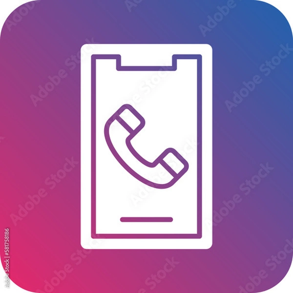 Fototapeta Vector Design Mobile Call Icon Style