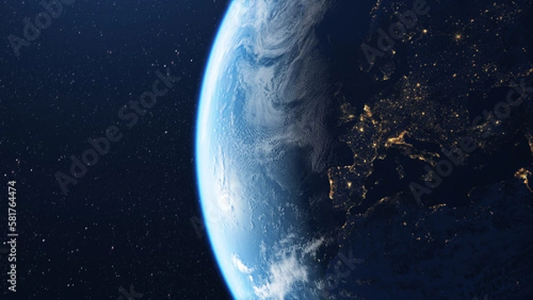 Obraz europe and planet earth seen from space