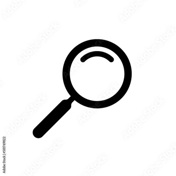 Obraz Search magnifying glass icon symbol, flat design.