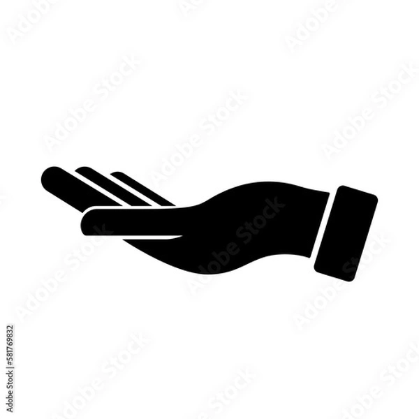 Obraz hand icon vector. Isolated on White background
