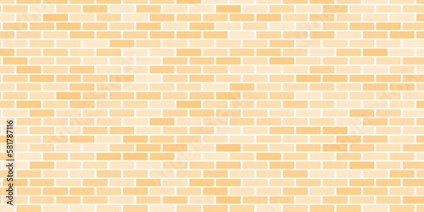 Obraz Random light orange brick seamless wall. Beautiful concept bricks wall style marble background