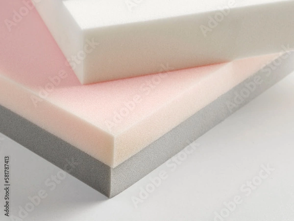 Obraz Mattress bed sponge section on the isolated white background.