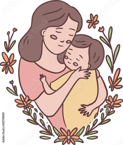 Obraz Mother Hugging Her Child