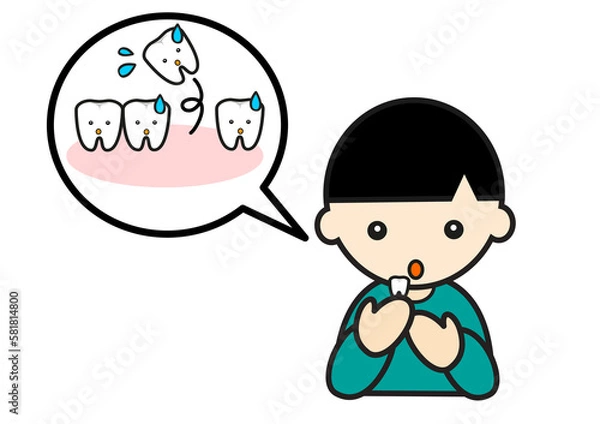 Fototapeta 歯が抜けた男の子