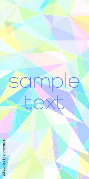 Fototapeta 背景イラスト_三角形モザイク_パステルカラー