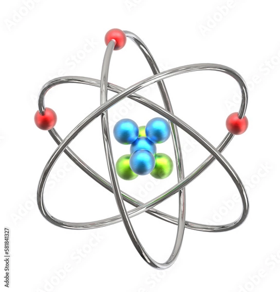 Obraz Structure of the nucleus of the atom isolated. Png transparency