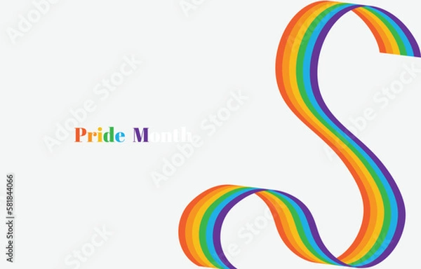 Fototapeta Abstract wave summer colorful rainbow pride gradient fluid background. LGBT flag pride month fluid wallpaper. Pride month wavy summer colorful gradient wallpaper for presentation template.