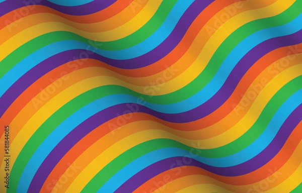 Obraz Wave colorful rainbow pride gradient fluid abstract background. LGBT flag pride month fluid wallpaper. Pride month wavy summer colorful gradient wallpaper for presentation template.