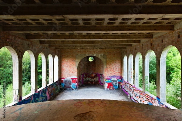Fototapeta A Hall Inside The Lapalice Castle