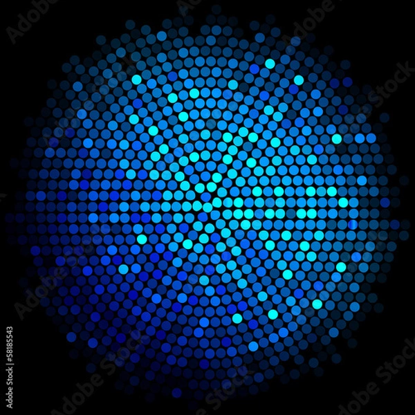 Obraz Vector blue disco lights background