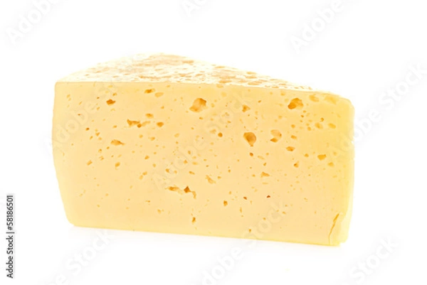 Fototapeta piece of cheese isolated on white