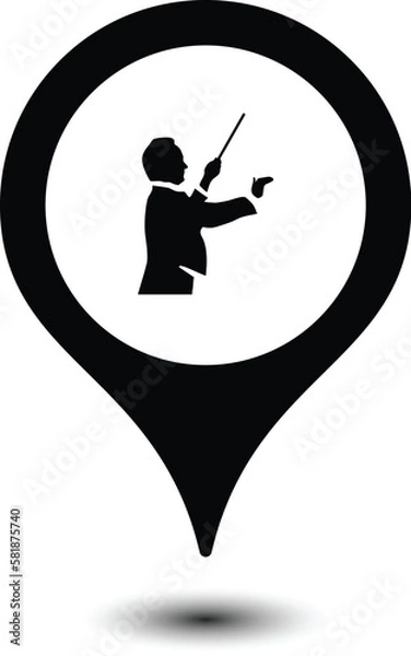 Fototapeta Map pointer