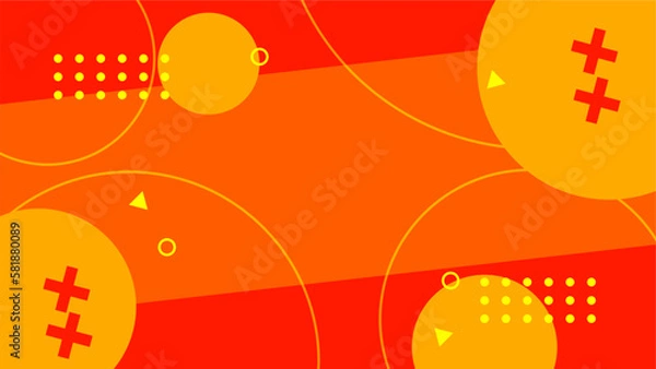 Fototapeta vector abstract geometric background with Memphis style