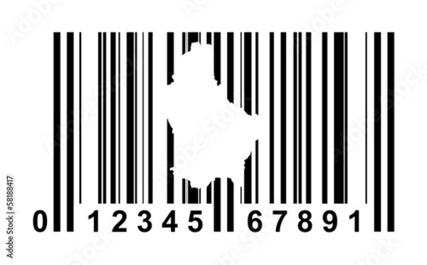 Obraz Luxembourg bar code