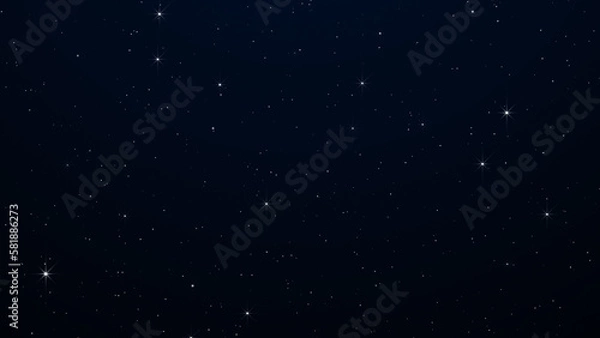 Fototapeta Night starry skies with twinkling or blinking stars background. Space backdrop