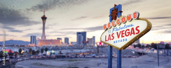 Fototapeta Witamy w Las Vegas Sign