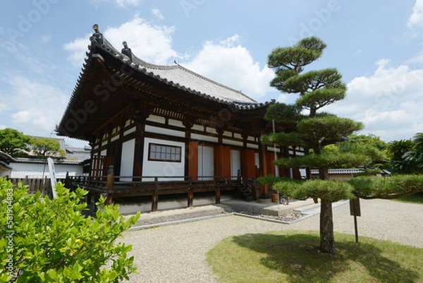 Fototapeta 法華寺　本堂　奈良市法華寺町