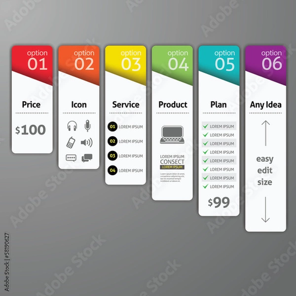 Obraz Abstract design element template. Vector illustration. can be us