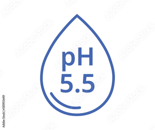 Obraz Blue ph 5.5 with drop. 
