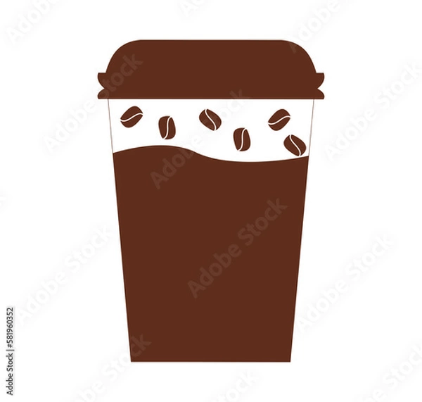 Obraz paper coffee cups. Coffee Cup Mockup. Vector Template