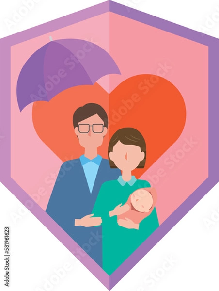 Fototapeta 生命保険のイメージイラスト