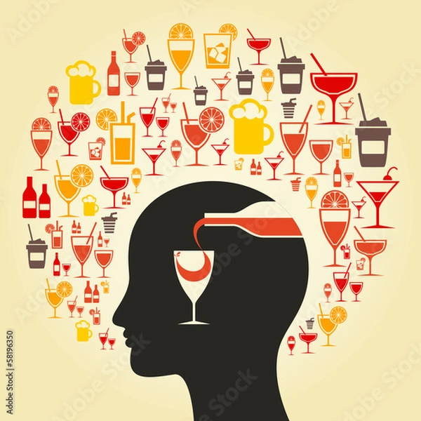 Obraz Alcohol a head