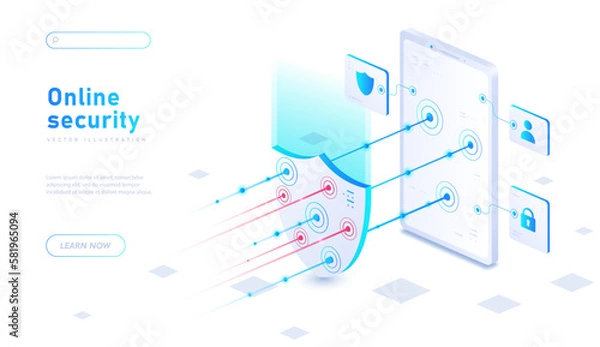 Fototapeta Online security concept